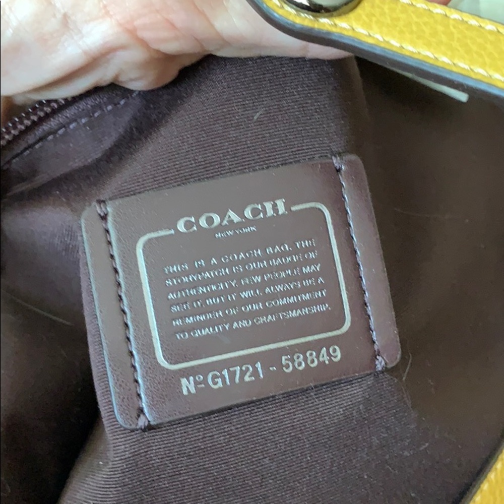 NEW! Gold leather coach bag - Picture 5 of 8